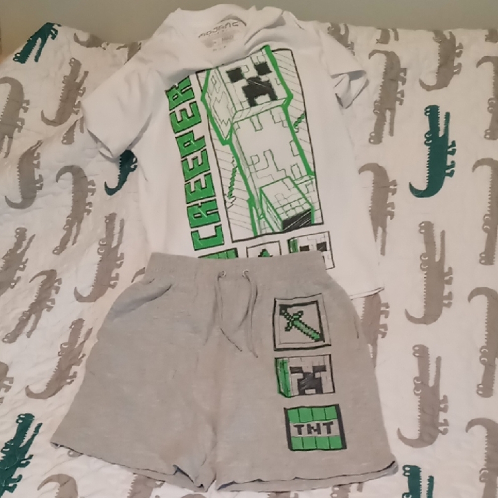 Minecraft Gray Casual Shorts